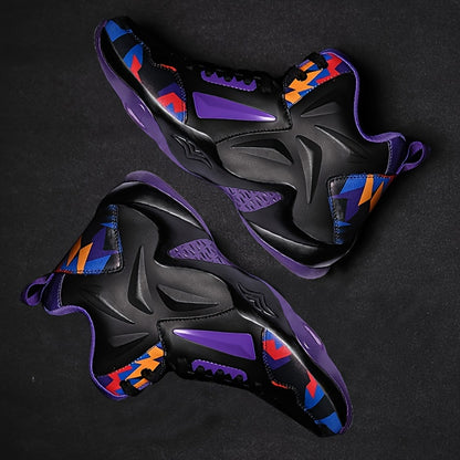 Women'S Geometric Graphic Non-slip Basketball Shoes, Non-slip Wear-resistant Athletic Sneakers, Fashion Basketball Training Shoes