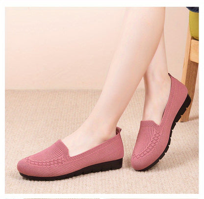 [Sneakers] Women'S Lightweight Breathable Slip-On Loafers- Summer Casual Shoes with Elastic Sides, Arch Support& Cushioned Insole, Purple Fabric Upper& Durable Rubber Sole for All-Season Comfort, Comfy Shoes