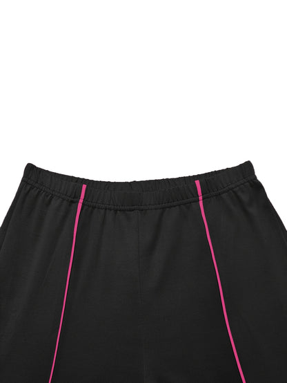 Women'S Casual Long Pants And Short Sleeve Outfit