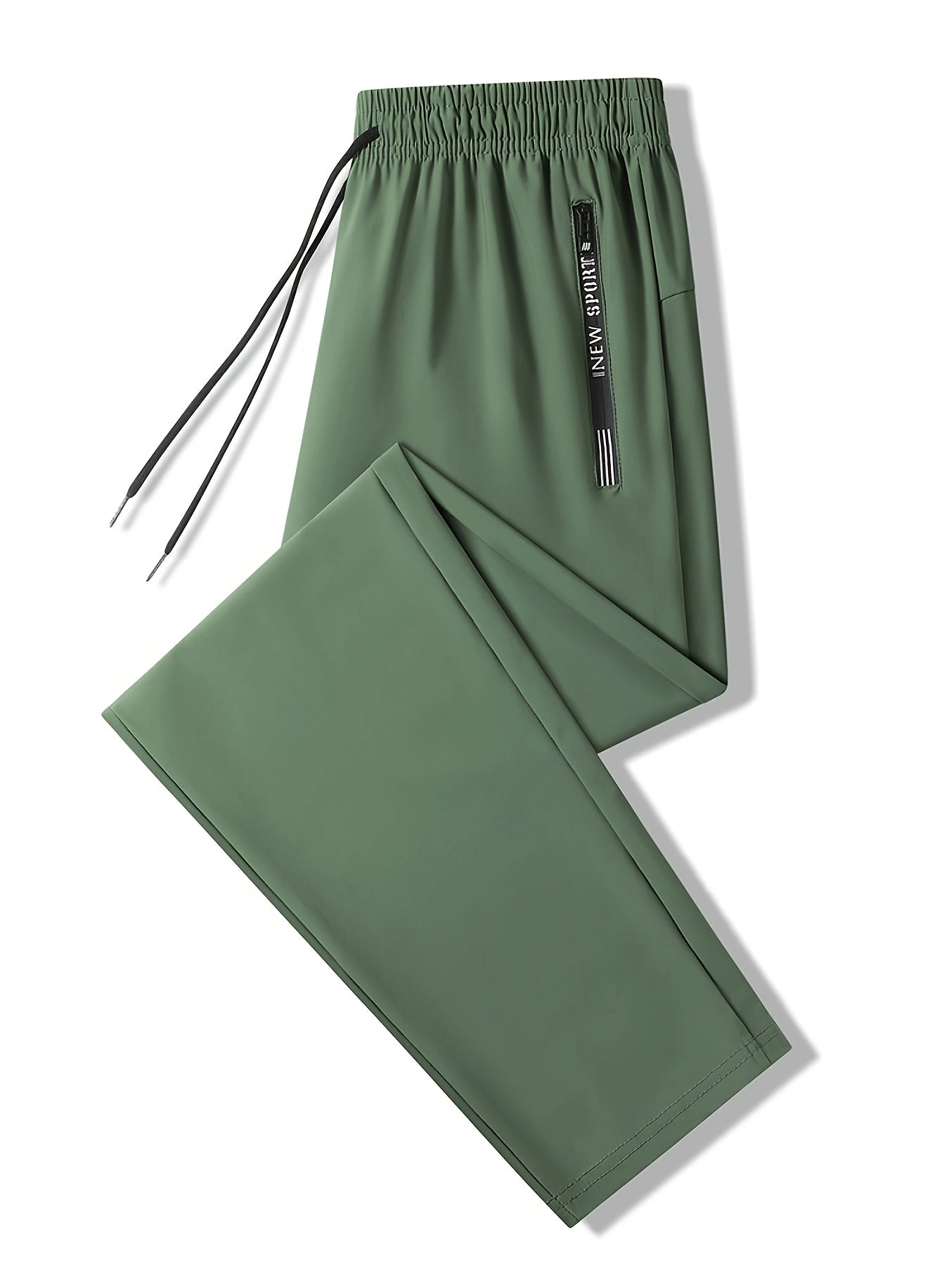 5pcs Vexalon Men'S Summer Sports Pants, High Stretch Fiber, Polyamide 80% Spandex 20% Solid Color Fabric, Regular Fit with Pockets, Breathable Comfortable Running Training Long Trousers
