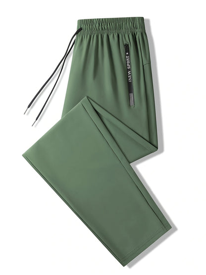 5pcs Vexalon Men'S Summer Sports Pants, High Stretch Fiber, Polyamide 80% Spandex 20% Solid Color Fabric, Regular Fit with Pockets, Breathable Comfortable Running Training Long Trousers