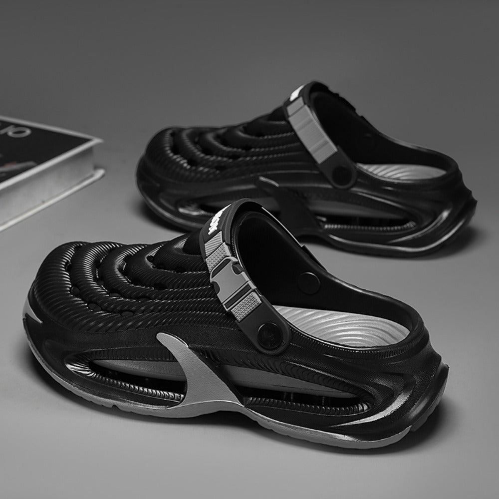 Men's Slippers - Non-Slip Sole Slip-On for Beach & Water