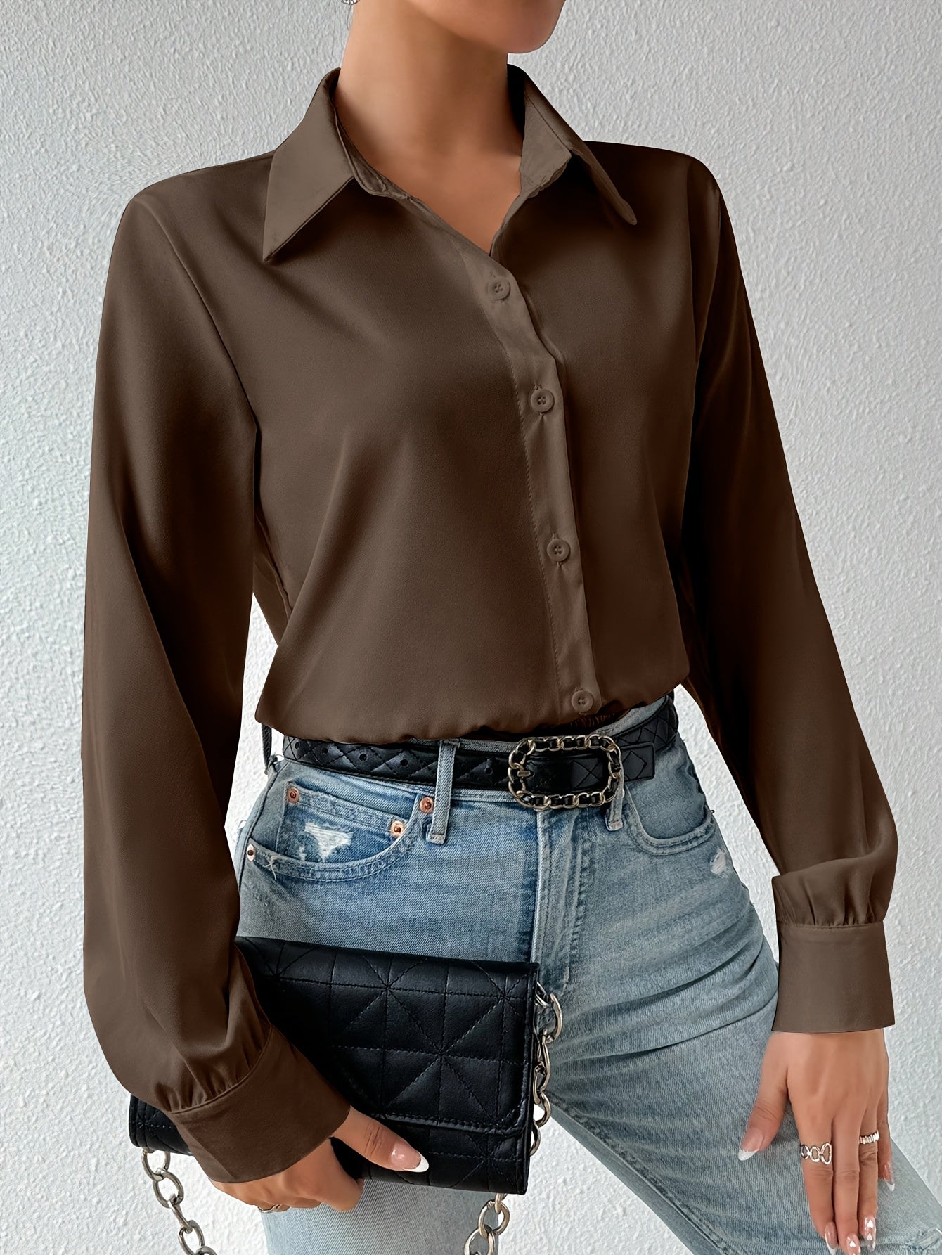 2pcs Women's Long-Sleeve Shirt Bodysuit