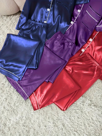 Unisex Pajama Set - Satin Style 61189