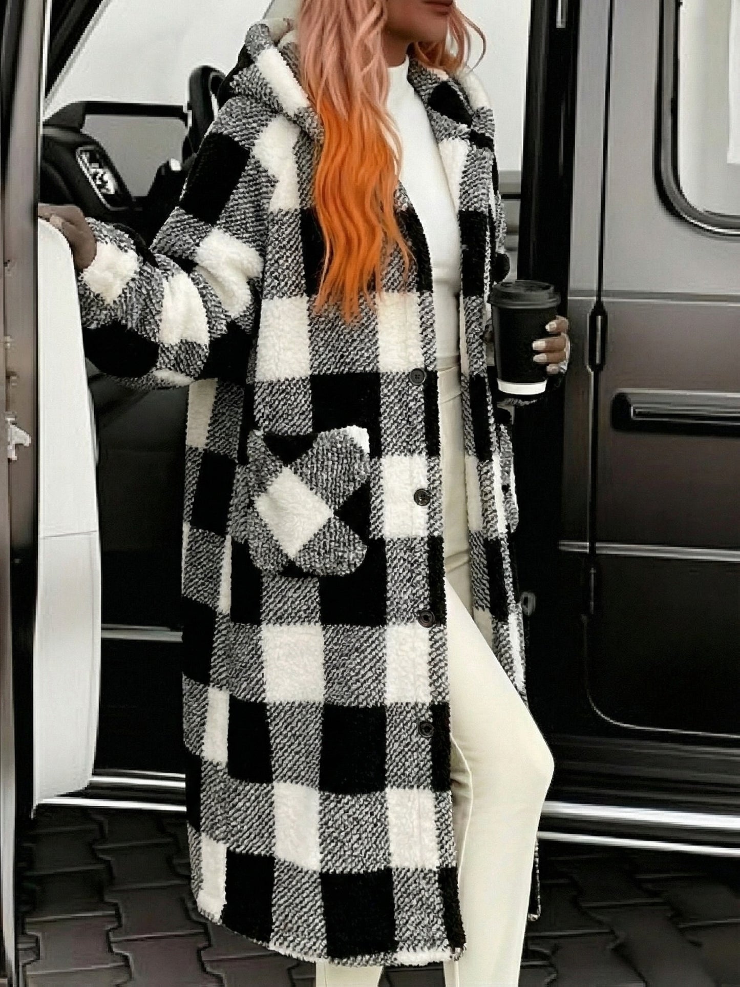 Grey Powder Blue Rice Home Coat Ladies Black Five Exclusive Warm Thick And Velvet Long Cute Sweet Home Colorful Plaid Home Pajamas Christmas Coat.