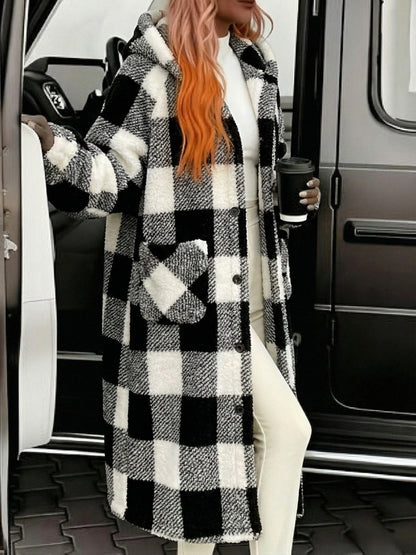 Grey Powder Blue Rice Home Coat Ladies Black Five Exclusive Warm Thick And Velvet Long Cute Sweet Home Colorful Plaid Home Pajamas Christmas Coat.