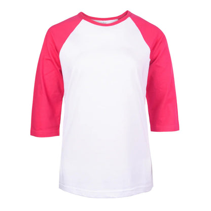 LADIES COTTON BASIC BASEBALL TEE