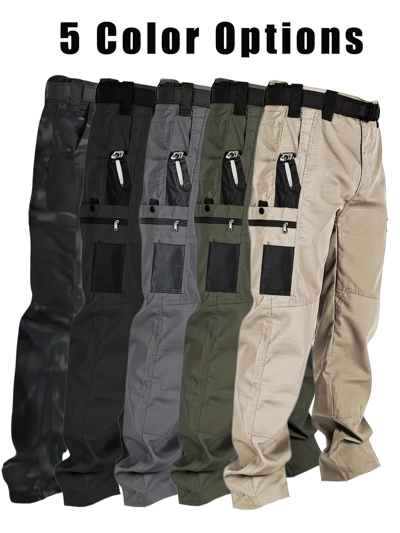 Men'S Tactical Cargo Pants - Quick-Dry Lightweight, Multi-Pocket Design, Regular Fit for Hiking, Camping, Outdoor Adventures (Belt Not Included), Hiking Pants, Adventure Clothing, Rugged Style, Scratch resistant Material, Utility Trousers