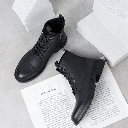 Mens Boots Motorcycle Casual Boots For Men Zipper Fashion Chukka Boots Mens