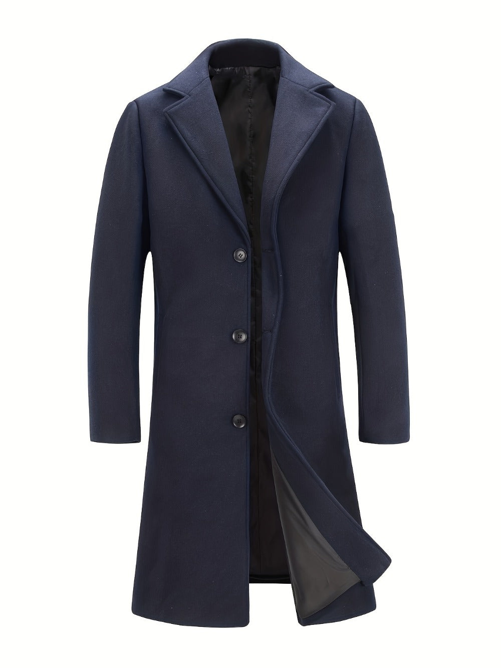 Men's Versatile Wool Blend Single-Breasted Coat Everyday 285