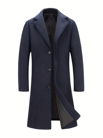 Men's Versatile Wool Blend Single-Breasted Coat Everyday 285