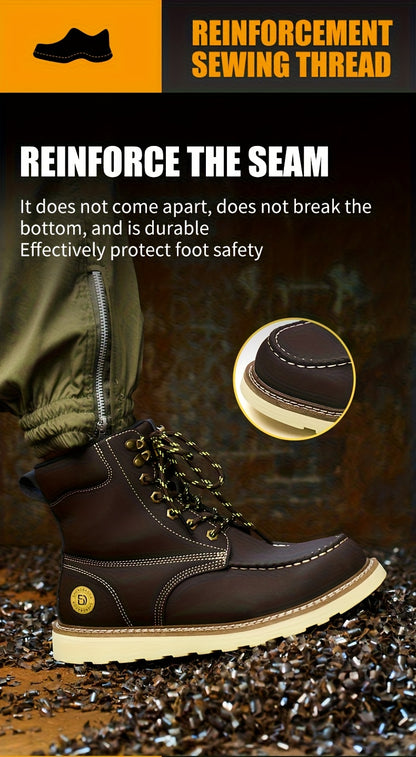 Men's Work Shoes, All-Season Labor Protection Shoes, Work Boots, Comfortable Fabric Insoles, Casual Outdoor Sneakers, Construction Boots