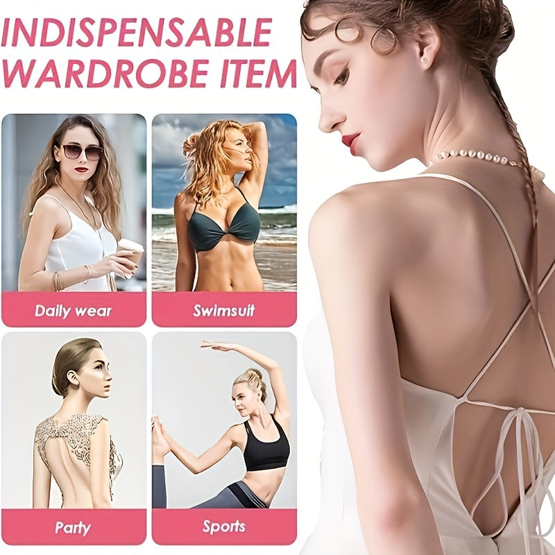 8pcs (4 Pairs) Adhesive Push Up Bra Patches Suitable for Swimsuit & Casual Attire - Removable Reusable Nipple Covers with Sponge Inserts, Lightweight Comfortable Seamless Suitable for Women's Underwear, Bikini Bra Contours, Lingerie Accessories