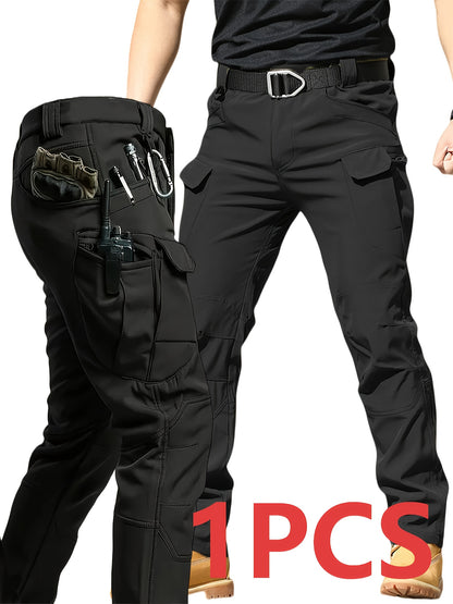 Men'S Lightweight Tactical Overalls - Durable, Breathable, Quick Dry Polyester with Multiple Pockets for Outdoor Adventures, Hiking And Work (Belt Included), All Season Pants | Relaxed Fit Pants | Wear-Resistant Outdoor Wear, Hiking Pants