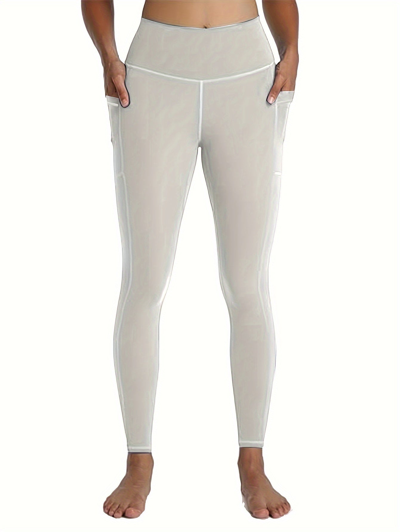 2026 5-Pack Plus Size Sports Leggings For Women, High-Waisted Cropped Yoga Pants With Pockets, Fitness Running Compression Tights, Game Day Fan Gear for Football and All Fans