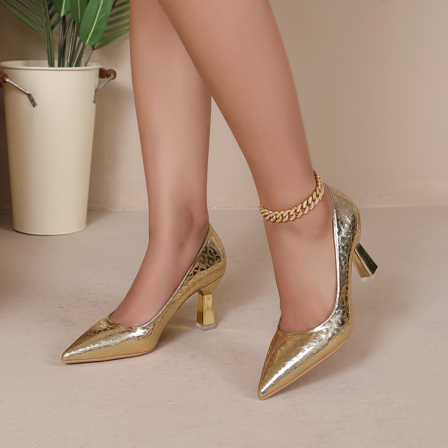 High Heeled Shoes for Women, New Style. Coarse Heel, Simple, Noble, Fashionable, Pointed, Breathable, Fashionable, Single Shoe for Women, Women Shoes