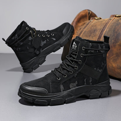 Men's Boots - Non-Slip Sole Lace-Up for Outdoor & Travel