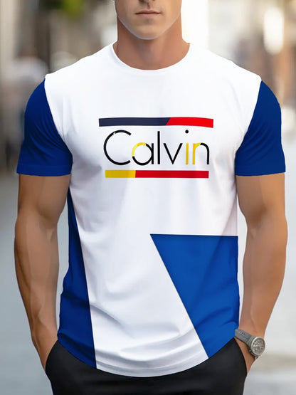 Men's Graphic Print T-Shirt - Crew Neck Short Sleeve 329893