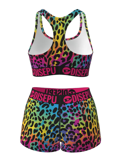 Women's Mixed colors Polyester Printed High-Waist Shorts - product view 2