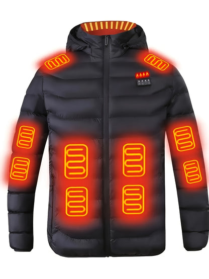 Smart Heated Jacket for Men And Women, Suitable for Outdoor Sports And Fishing, Featuring USB Electric Heating And Adjustable Temperature (Power Source Not Included).