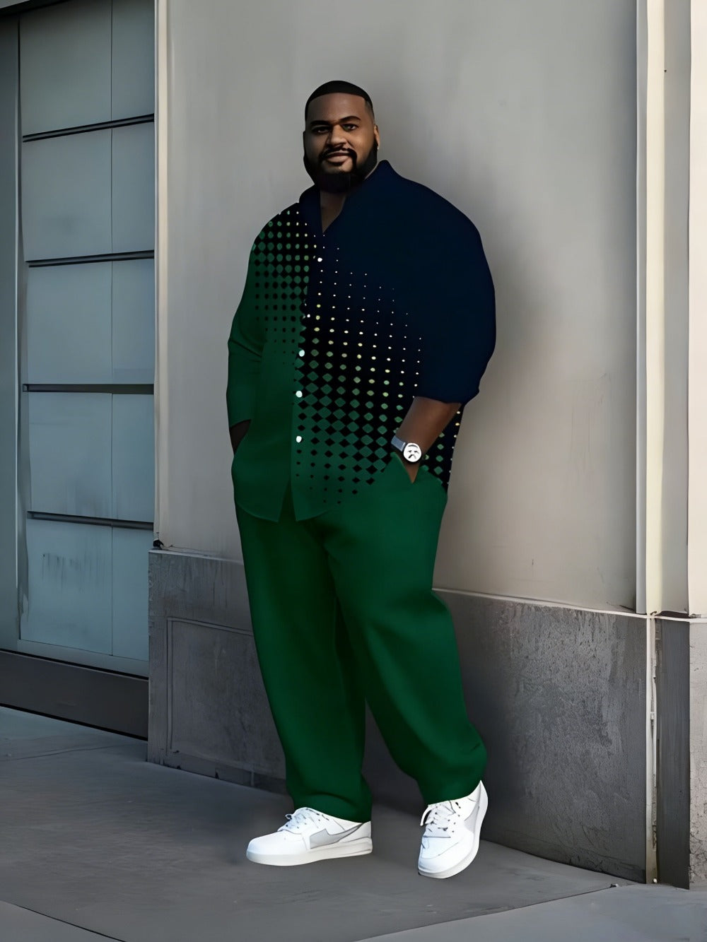 Men's Shirt and Pants Set - Letter Print Everyday Style