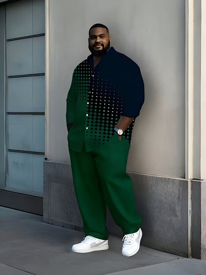 Men's Shirt and Pants Set - Letter Print Everyday Style