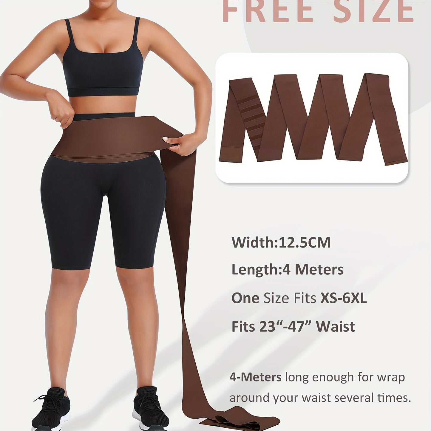 Women Waist Trainer Bandage Wrap Sauna Belt Long Torso Tummy Wraps Belly Body Shaper Waist Trimmer Belt