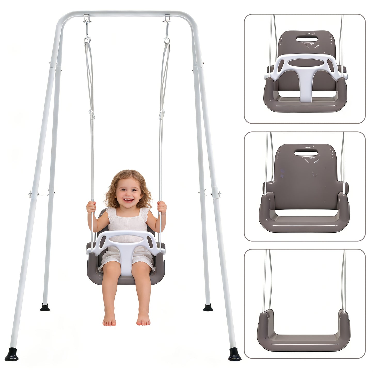 Baby Swing Set, Jumper and Swing, Indoor and Outdoor, Foldable Metal Stand, for Holidays, Birthdays, or Festivals