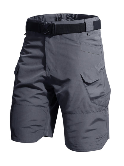 Men'S Multi-Pocket Shorts - Cargo Shorts - Casual Shorts - Breathable And Quick-Drying Design, Suitable for Hiking, Fishing And Outdoor Work (Belt Included) - Available in Black, Gray, Khaki | Breathable Fabric, Camping Equipment