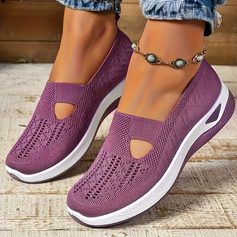 Women's Shoes On At Special Prices, with Ultra-low Discounts. Casual And Comfortable Slip-ons, Featuring Knitted Breathable Uppers, Stylish And Versatile. Suitable for People with Wide Or Feet, And Also Suitable for Patients, Women Shoes, Sneakers