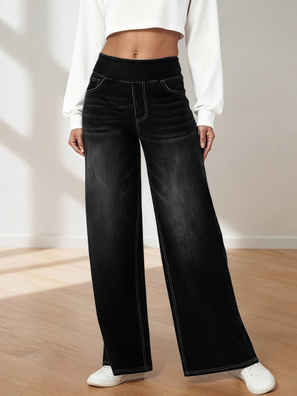 Women's Light Blue Denim High-Waist Jeans - product view 6