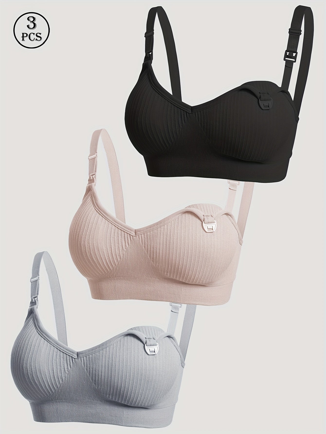 [Selected 3pcs Set] Comfortable Bandeau Bra for Women Tube Top Style with Ribbed Fabric And Elastic Support Perfect for Daily Wear Seamless Bandeau Bra for Women Strapless Wireless Tube Top with Removable Pads Super Stretchy And Soft Fit
