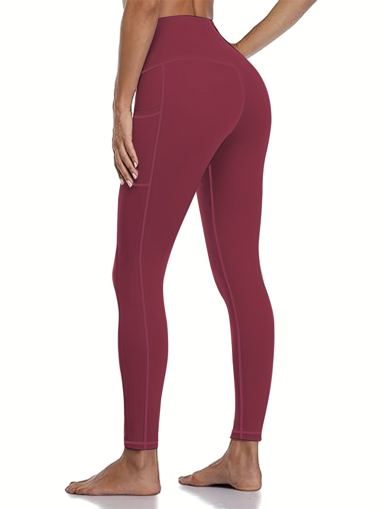 2026 5-Pack Plus Size Sports Leggings For Women, High-Waisted Cropped Yoga Pants With Pockets, Fitness Running Compression Tights, Game Day Fan Gear for Football and All Fans