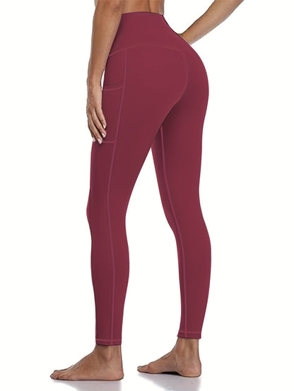 2026 5-Pack Plus Size Sports Leggings For Women, High-Waisted Cropped Yoga Pants With Pockets, Fitness Running Compression Tights, Game Day Fan Gear for Football and All Fans
