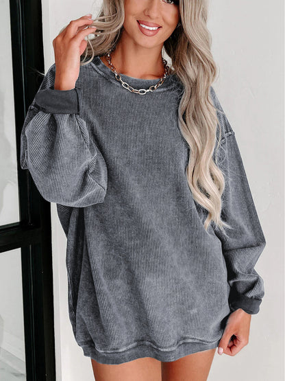 Women's Pink Lace Long-Sleeve Sweatshirt - product view 3