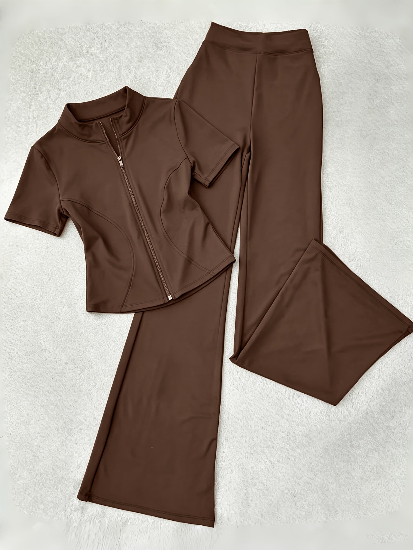 Women's Grey Polyester V-Neck Pants - product view 17