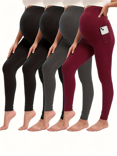 Women's Mixed colors Polyester High-Waist Leggings - product view 1