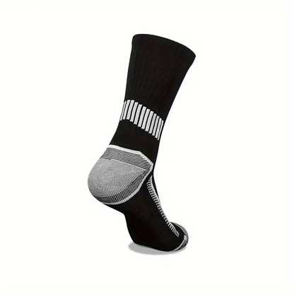 10 Pairs of Men'S Sports Socks - Black, Breathable Fabric, Cushioned Heel And Toe, Arch Support, Perfect for Sports And Everyday Use, Athletic Socks | Sporty Socks | Knitted Design