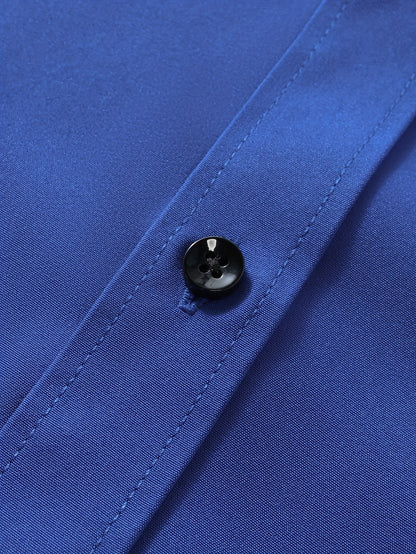 Men'S Henley Collar Long Sleeve Shirt | Casual, All-season, Solid Color, Regular Fit, Button Details, Woven Fabric
