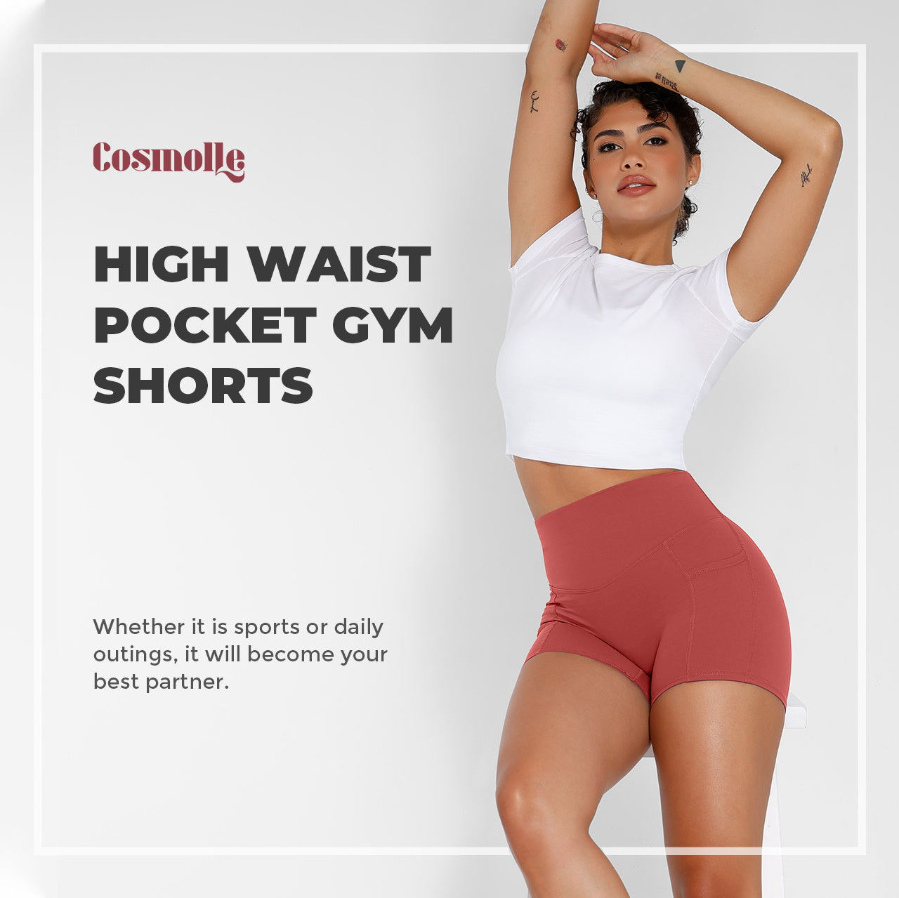 1Pc Women'S High-Waist Stretchy Athletic Shorts, Breathable Compression Bike Yoga Workout Shorts