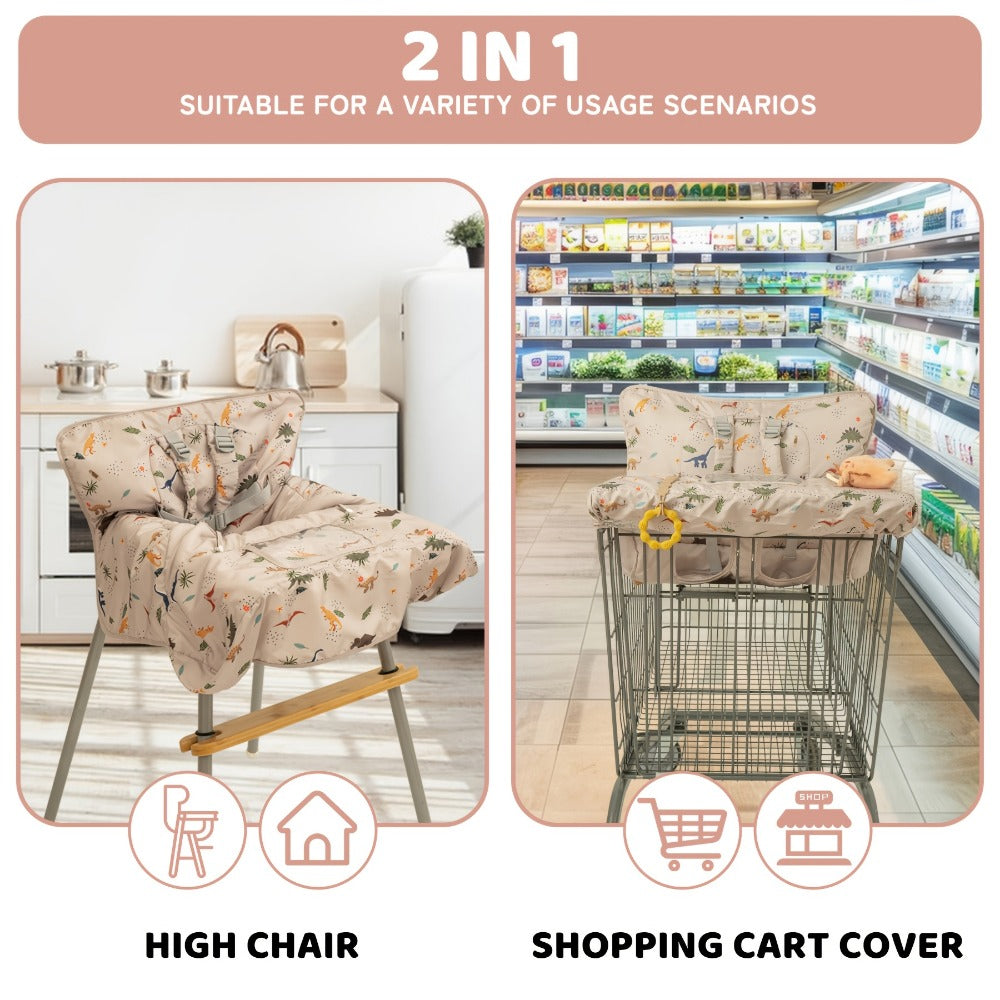 Baby Shopping Cart Cover - 2-in-1 High Chair Seat