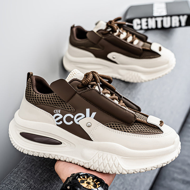 Sneakers, Men's Casual Sports Shoes- Durable PU Sole, Round Toe Low-top Design, Breathable Running Shoes, Suitable for Hiking, Outdoor Activities and Daily Wear