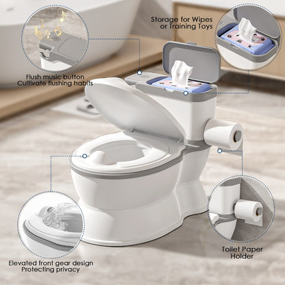 Potty Training Seat - Toilet Removable Realistic Flush