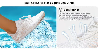 Women'S Barefoot Walking Shoes, Water Shoes for Women, Athletic Walking Footwear with Wide Toe Box, Non-Slip Breathable Lightweight Barefoot Vitality Water Shoes for Women, Beach Pool Swim Women'S Shoes