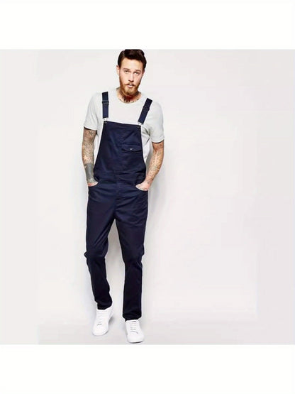Men's Denim Overalls - Pocket Detail 500005