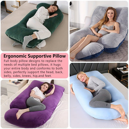 Pregnancy Pillow - 62-inch J-shaped Full-body Maternity