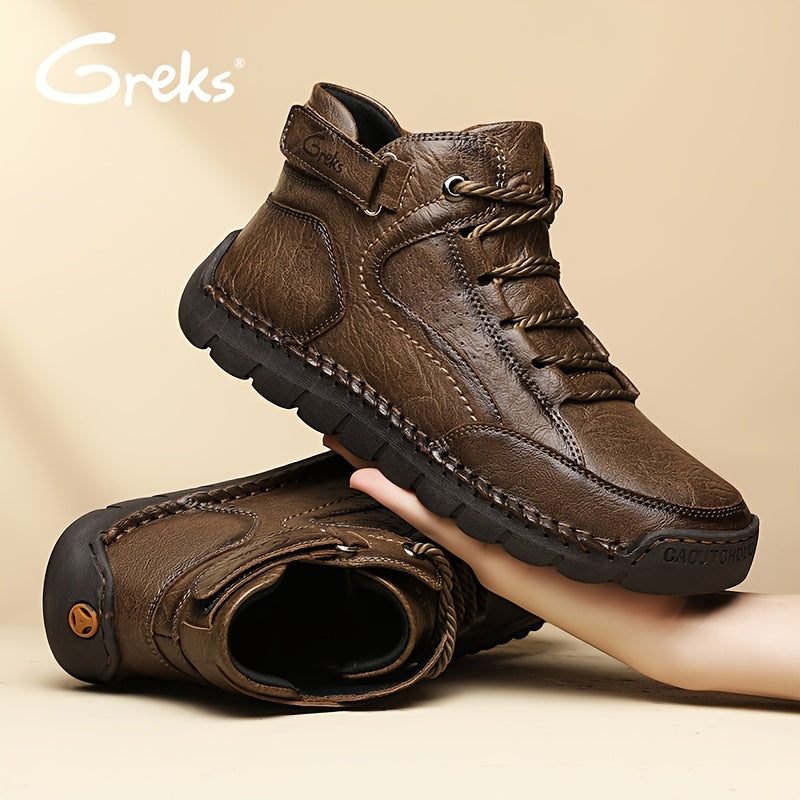 [Casual Walking Shoes] Men's Casual Shoes Ankle Chukka Boots Slip On Lightweight Loafers Mid Top Walking Driving Shoes For Male