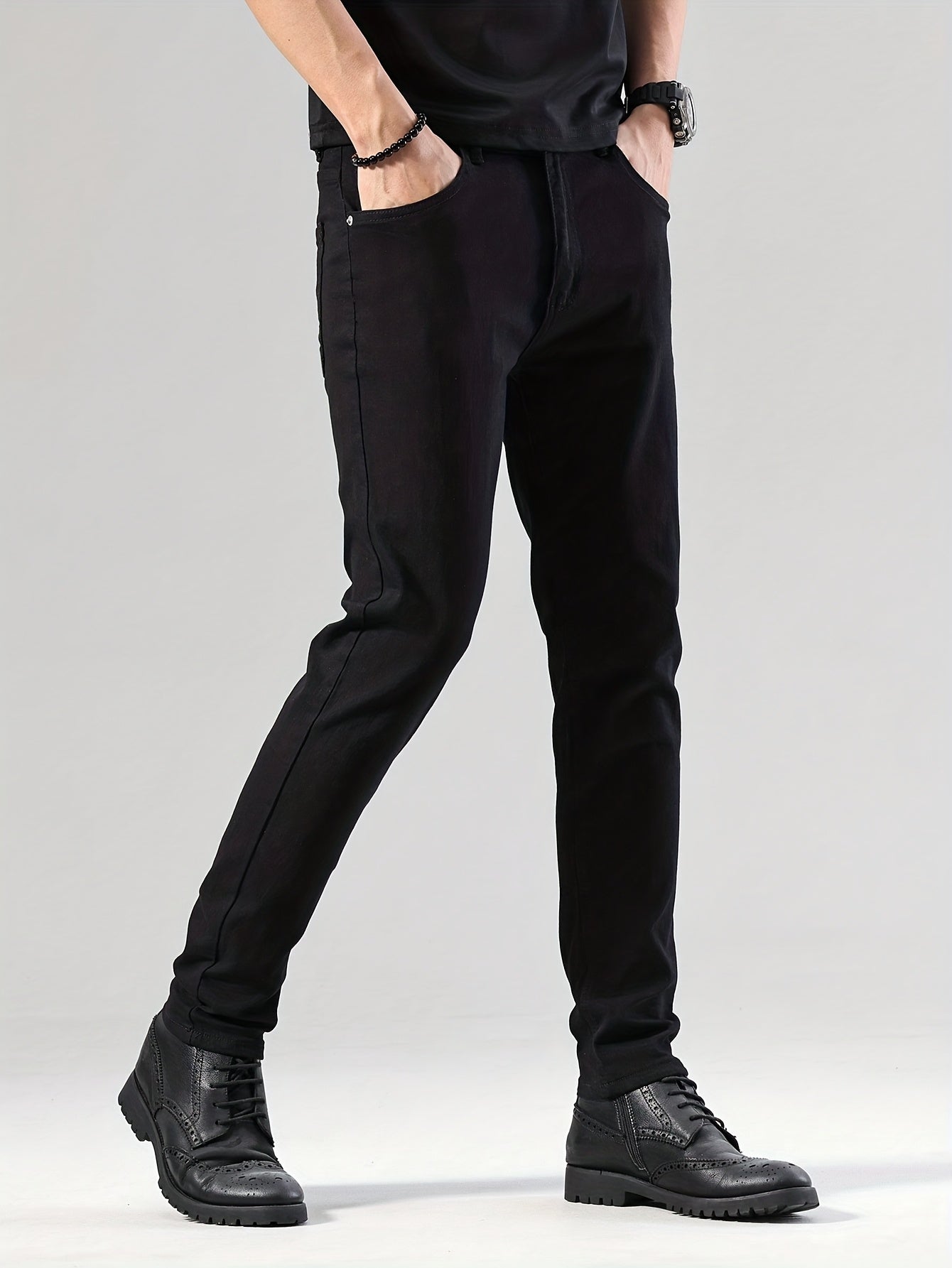 Men'S Classic Black Jeans with Regular Fit, Designed for All Seasons And Comfort, Suitable for Teenagers, Suitable for Casual Business Attire, Casual Attire, Travel Essentials, And Valentine'S Day Gifts