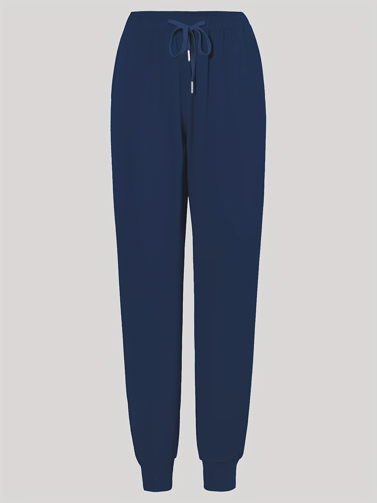 Women'S Frosted Pocket Brush Pants with Elastic Ribbed Toe Binding Work Pants