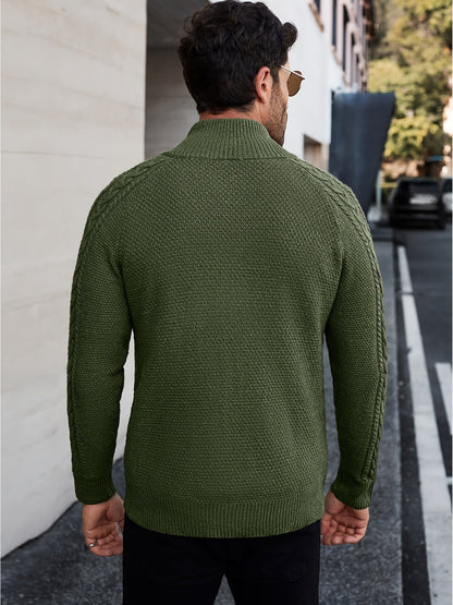 Men's Versatile Zip-Up Cardigan